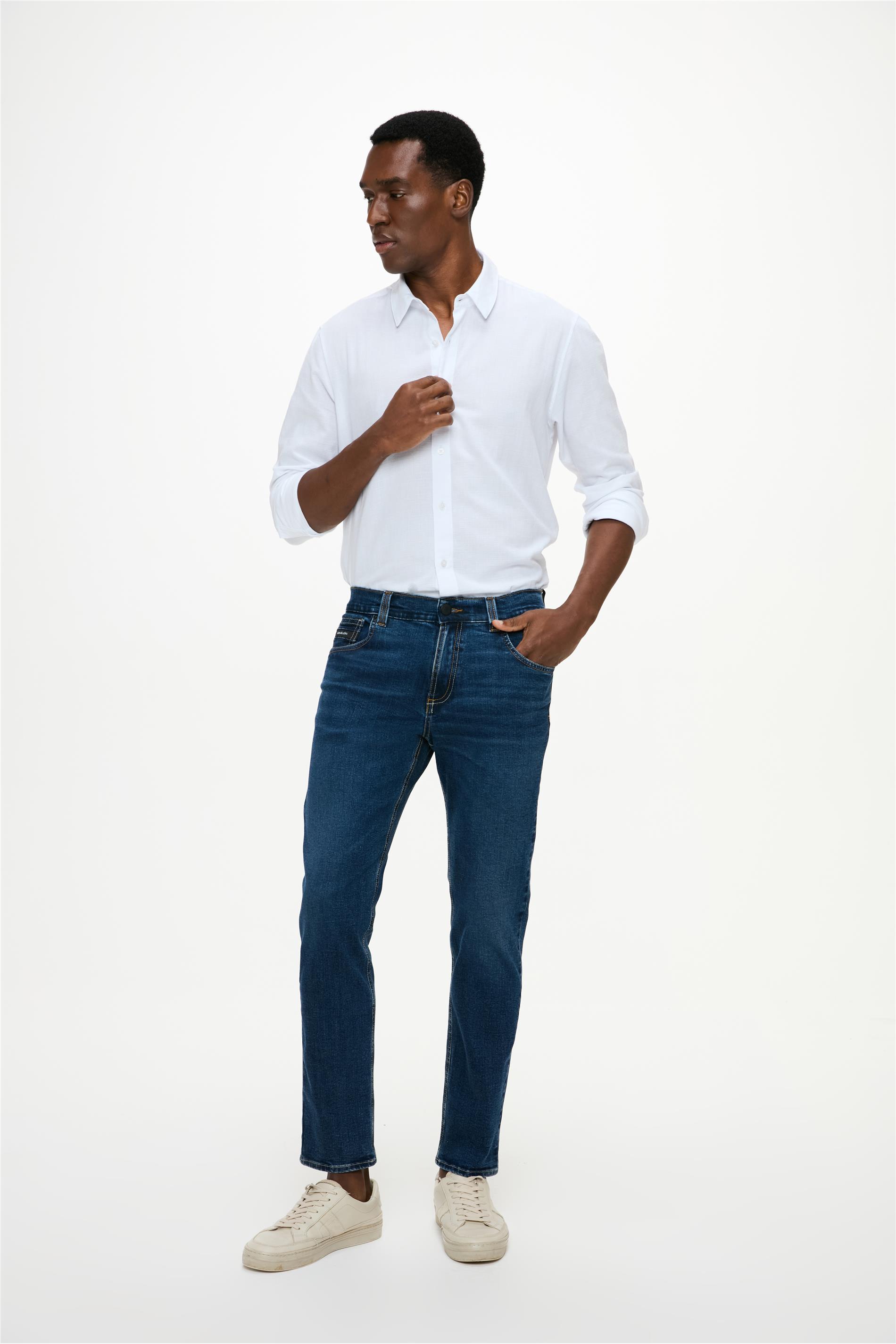 Calça Jeans Masculina Skinny G3 Escura